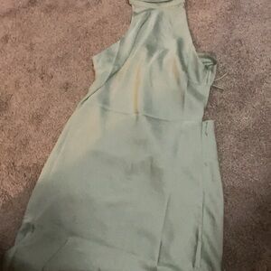 Princess Polly Take Me Back Mini Dress Sage Green, Size US 4